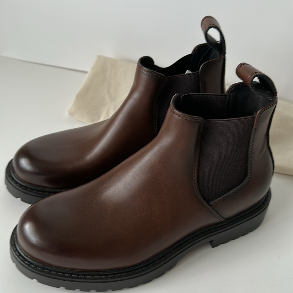 Zara Men's Dark Brown Chelsea Style Ankle Boots - Picture 3 of 17